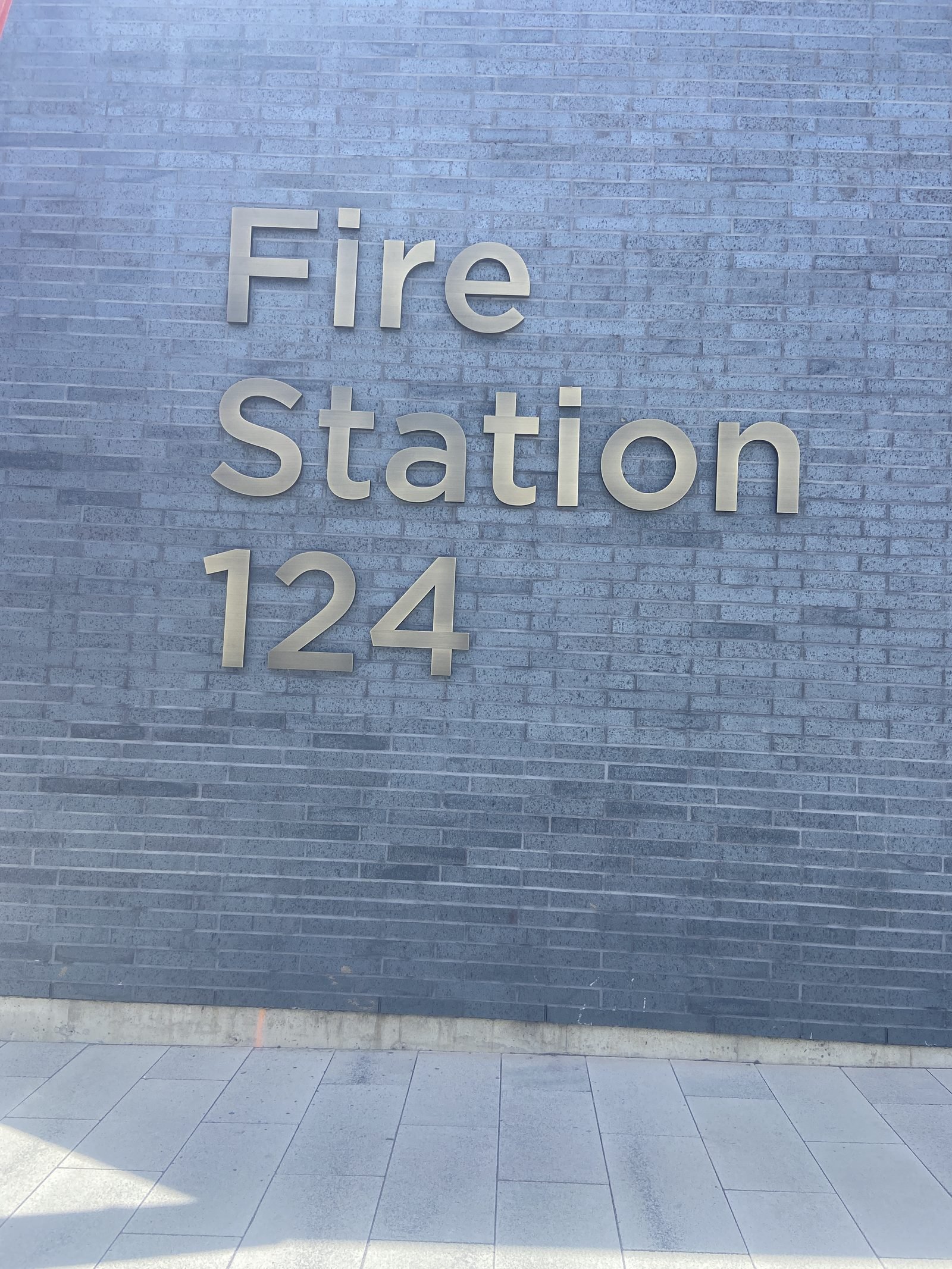 Channel letters installed on the exterior of Fire Station 124 in Mississauga